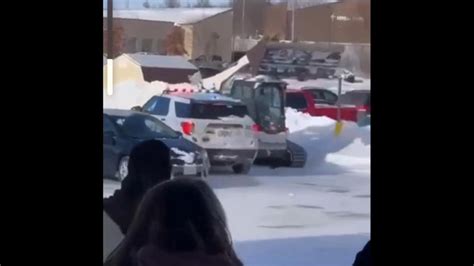 INCREDIBLE VIDEO: Man goes on rampage in skid steer, 